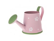 Dekorace Konvička 4cm růžová, kov