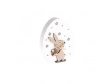 Dekorace Zajiíc ve vajíčku 10cm, dřevo