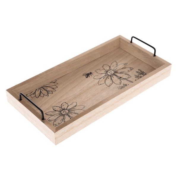 Podnos s uchy 30x15x5cm natur dřevo Podnos s uchy 30x15x5cm natur dřevo - Domácnost a úklid potřeby a pomůcky pro domácnost
