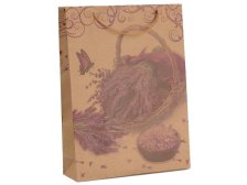 Taška dárková 31,5x42cm Košík s levandulí