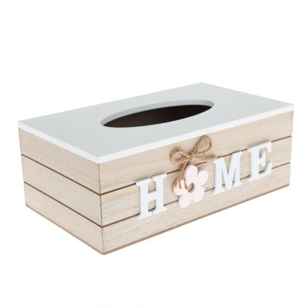 Krabička na kapesníky Home,dřevo - Domácnost a úklid bytové dekorace,textilní doplňky