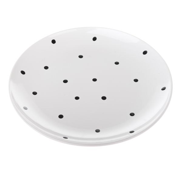Talíř s puntíky 26cm bílý keramika - Kuchyně stolování