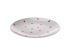 Talíř s puntíky 26cm bílý keramika 44925