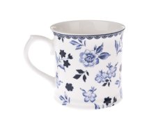 Hrnek 400ml Květiny modré porcelán