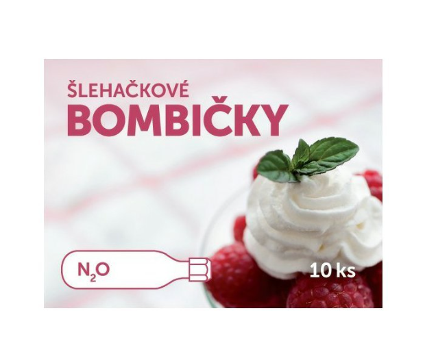 Bombička šlehačková NO2 náplň, 10ks Bombička šlehačková NO2 náplň, 10ks - Domácnost a úklid potřeby a pomůcky pro domácnost