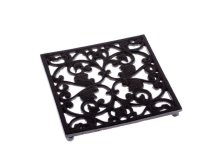 Podložka pod hrnec Čtverec 16,8cm tmavá, litina