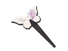 Zápich Motýl-levandule "Pro radost" 13cm, dřevo