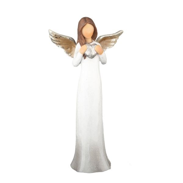 Anděl modlící se 19,5cm polyresin - Domácnost a úklid bytové dekorace,textilní doplňky