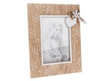 Fotorámeček 17x22cm /10x15cm/ vločka,dřevo