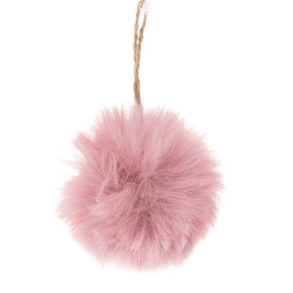 Dekorace Bambulka 4cm růžová,textil - Domácnost a úklid Zima + Vánoce