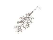 Větvička zimní 18cm stříbrná