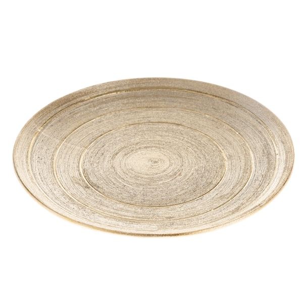 Podnos 25,5cm zlatý,keramika Podnos 25,5cm zlatý,keramika - Domácnost a úklid Zima + Vánoce