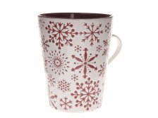 Hrnek 320ml bílý Vločky keramika