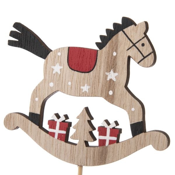 Zápich Koník houpací 33cm,dřevo Zápich Koník houpací 33cm,dřevo - Domácnost a úklid Zima + Vánoce