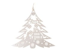 Dekorace Vánoční strom 37cm dřevo