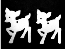 Dekorace Koloušek 4,5cm bílý závěs. dřevo