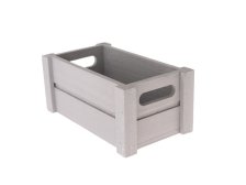 Přepravka 21,5x12,5x9,5cm šedá dřevo