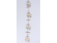 Girlanda Sobíci 55cm dřevo