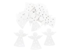 Dekorace Anděl bílý dřevo