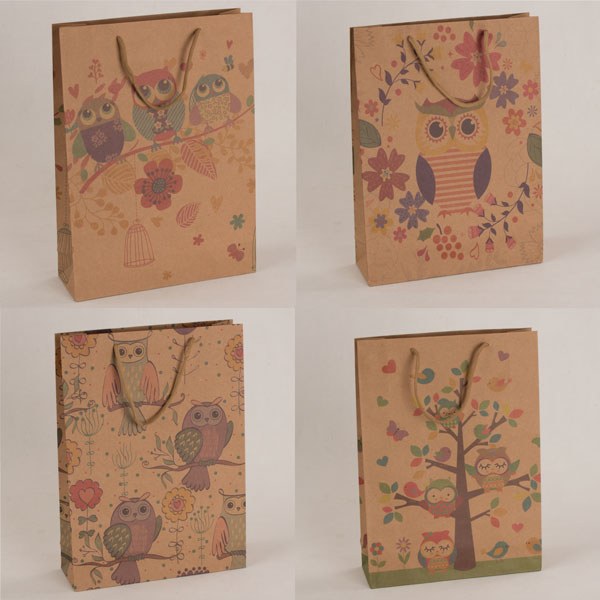Taška dárková 24x33cm Sovičky mix Taška dárková 24x33cm Sovičky mix - Domácnost a úklid nákupní a dárkové tašky, koše, obaly