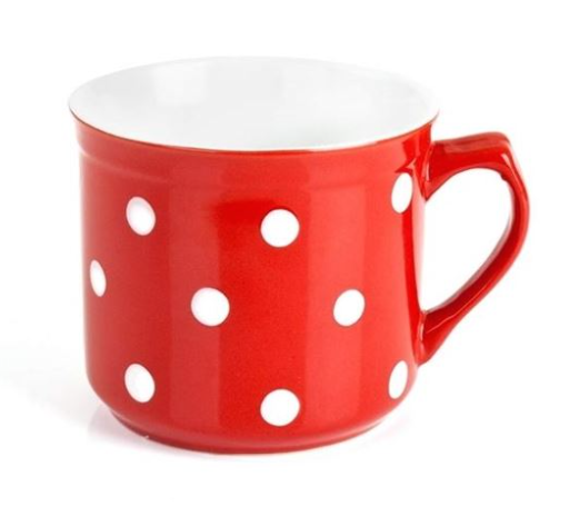 Hrnek červený s puntíky 660ml,keramika Hrnek červený s puntíky 660ml,keramika - Kuchyně stolování