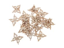 Motýl 3,5cm natur,dřevo