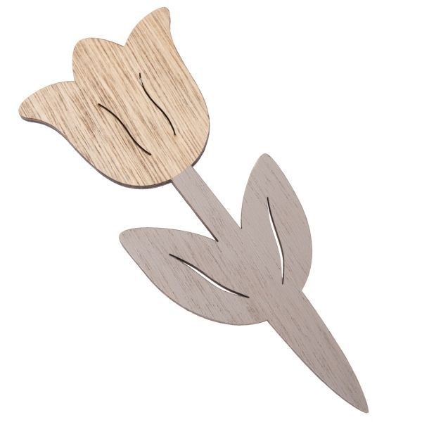 Zápich Tulipán 8x20cm dřevo Zápich Tulipán 8x20cm dřevo - Domácnost a úklid bytové dekorace, textilní doplňky