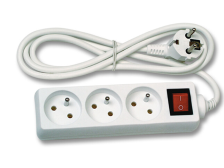Kabel prodlužovací 1,5m/3zásuvky+vypínač