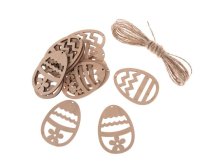 Sada vajíček vyřez. 9ks dřevo