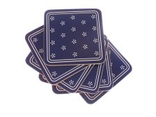 Podložka pod šálek Tečky bílé 6ks, korek