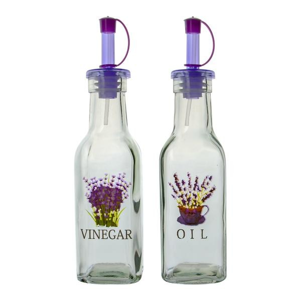 Sada lahví olej/ocet 180ml Levandule,sklo Sada lahví olej/ocet 180ml Levandule,sklo - Kuchyně skladování a zavařování potravin a nápojů