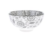 Miska 250ml Šedé kytičky porcelán