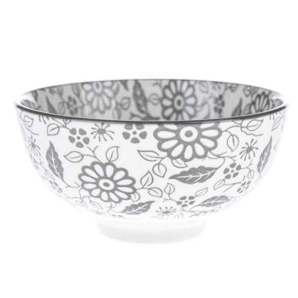 Miska 250ml Šedé kytičky porcelán Miska 250ml Šedé kytičky porcelán - Kuchyně stolování