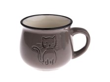 Hrnek 210ml Kočička hnědý keramika