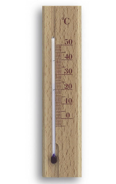 Teploměr vnitřní 15cm (-10+50°C) buk,dřevo - Domácnost a úklid potřeby a pomůcky pro domácnost
