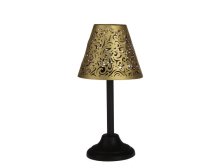 Svícen Lampa 24cm černo/zlatá,kov