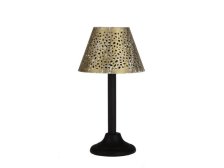 Svícen-Lampa 20cm černo/zlatá,kov