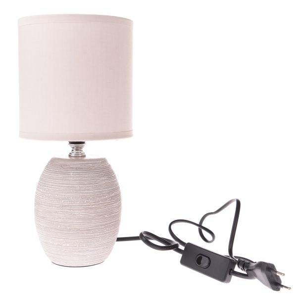 Lampička stolní 27,5x13cm krémová elektro Lampička stolní 27,5x13cm krémová elektro - Domácnost a úklid bytové dekorace, textilní doplňky