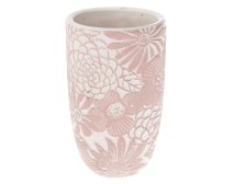 Váza 12,5x21cm Flower růžová beton