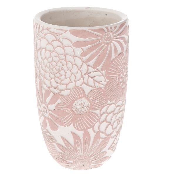 Váza 12,5x21cm Flower růžová beton - Domácnost a úklid bytové dekorace,textilní doplňky