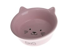 Miska pro kočky 14cm/340ml růžová keramika