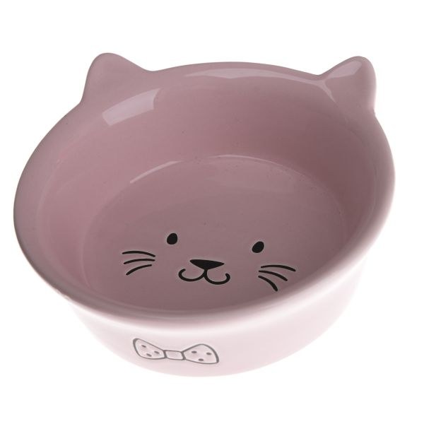 Miska pro kočky 14cm/340ml růžová keramika - Domácnost a úklid potřeby a pomůcky pro domácnost
