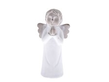 Anděl modlící se 12cm bílý,beton
