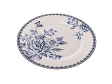 Talíř 19cm Modrá růže porcelán
