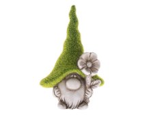 Skřítek s květinou 14cm, keramika