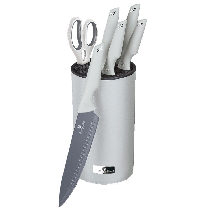 Sada nožů 6ks ve stojanu Aspen Collection bílá - Kuchyně kuchyňské náčiní a pomůcky