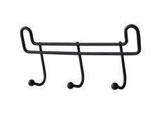 Věšák 3 háčky/16cm Slim,černý drát
