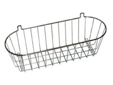 Polička závěsná 35x13x11cm ovál Cr drát