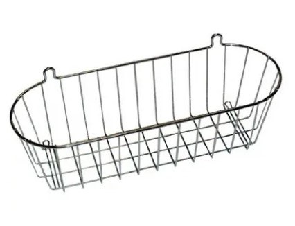Polička závěsná 35x13x11cm ovál Cr drát Polička závěsná 35x13x11cm ovál Cr drát - Domácnost a úklid koupelna a WC