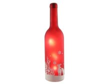 Láhev LED dekor 29cm červená